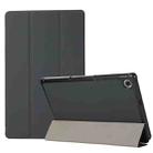 For Lenovo Tab M10 HD (X306) 3-folding Skin Texture Horizontal Flip TPU + PU Leather Case with Holder(Black) - 1