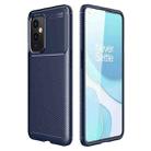 For OnePlus 9 Carbon Fiber Texture Shockproof TPU Case(Blue) - 1