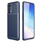 For OPPO Reno5 5G Carbon Fiber Texture Shockproof TPU Case(Blue) - 1