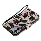 For iPhone 12 mini Painting Horizontal Flip Leather Case with Holder & Card Slot & Lanyard (Cat) - 7