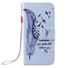 For iPhone 12 mini Painting Horizontal Flip Leather Case with Holder & Card Slot & Lanyard (Feather) - 2