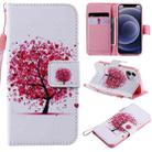 For iPhone 12 mini Painting Horizontal Flip Leather Case with Holder & Card Slot & Lanyard (Colorful Tree) - 1