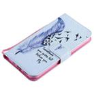 For iPhone 12 / 12 Pro Painting Horizontal Flip Leather Case with Holder & Card Slot & Lanyard(Feather) - 6