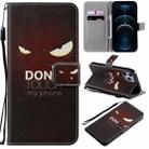 For iPhone 12 Pro Max Painting Horizontal Flip Leather Case with Holder & Card Slot & Lanyard(Eye) - 1