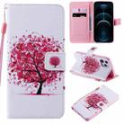 For iPhone 12 Pro Max Painting Horizontal Flip Leather Case with Holder & Card Slot & Lanyard(Colorful Tree) - 1