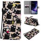 For Samsung Galaxy Note 20 Ultra Painting Horizontal Flip Leather Case with Holder & Card Slot & Lanyard(Cat) - 1