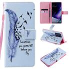 For Samsung Galaxy Note 20 Ultra Painting Horizontal Flip Leather Case with Holder & Card Slot & Lanyard(Feather) - 1