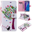 For Samsung Galaxy Note 20 Painting Horizontal Flip Leather Case with Holder & Card Slot & Lanyard(Cat and Tree) - 1