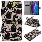 For Samsung Galaxy Note 20 Painting Horizontal Flip Leather Case with Holder & Card Slot & Lanyard(Cat Ears) - 1