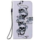 For iPhone 12 / 12 Pro Painting Horizontal Flip Leather Case with Holder & Card Slot & Lanyard(Skull Bone) - 2