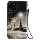For iPhone 12 / 12 Pro Painting Horizontal Flip Leather Case with Holder & Card Slot & Lanyard(Cityscape) - 3