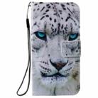 For iPhone 12 / 12 Pro Painting Horizontal Flip Leather Case with Holder & Card Slot & Lanyard(White Leopard) - 2