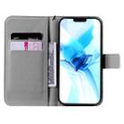 For iPhone 12 / 12 Pro Painting Horizontal Flip Leather Case with Holder & Card Slot & Lanyard(White Leopard) - 4