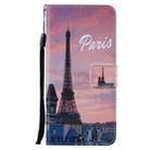 For iPhone 12 Pro Max Painting Horizontal Flip Leather Case with Holder & Card Slot & Lanyard(Eiffel Tower) - 2