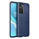 For OnePlus 9 Pro Litchi Texture TPU Shockproof Case(Navy Blue) - 1