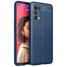 For OPPO Reno5 5G Litchi Texture TPU Shockproof Case(Navy Blue) - 1
