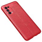 For OPPO Reno5 5G Litchi Texture TPU Shockproof Case(Red) - 2
