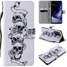 For Samsung Galaxy Note 20 Ultra Painting Horizontal Flip Leather Case with Holder & Card Slot & Lanyard(Skull Bone) - 1