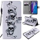 For Samsung Galaxy Note 20 Painting Horizontal Flip Leather Case with Holder & Card Slot & Lanyard(Skull Bone) - 1