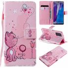 For Samsung Galaxy Note 20 Painting Horizontal Flip Leather Case with Holder & Card Slot & Lanyard(Cat and Bee) - 1