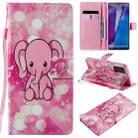 For Samsung Galaxy Note 20 Painting Horizontal Flip Leather Case with Holder & Card Slot & Lanyard(Pink Elephant) - 1