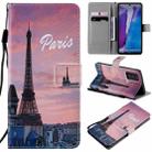 For Samsung Galaxy Note 20 Painting Horizontal Flip Leather Case with Holder & Card Slot & Lanyard(Eiffel Tower) - 1