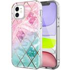 For iPhone 12 mini Shockproof Electroplating IMD Protective Case (WL002EL Marble) - 1