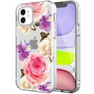 For iPhone 12 mini Shockproof Electroplating IMD Protective Case (GWL010BL Flower) - 1