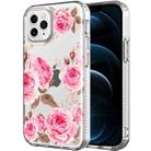 Shockproof Electroplating IMD Protective Case For iPhone 12 Pro Max(GWL004BL Flower) - 1