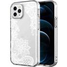 Shockproof Electroplating IMD Protective Case For iPhone 12 Pro Max(GWL025BL Lace Flower) - 1