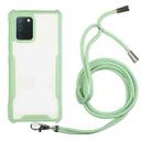 For Samsung Galaxy A71 Acrylic + Color TPU Shockproof Case with Neck Lanyard(Avocado) - 1