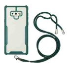 For Samsung Galaxy Note9 Acrylic + Color TPU Shockproof Case with Neck Lanyard(Dark Green) - 1