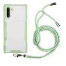 For Samsung Galaxy Note10 Acrylic + Color TPU Shockproof Case with Neck Lanyard(Avocado) - 1