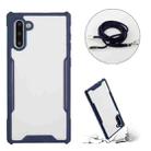 For Samsung Galaxy Note10 Acrylic + Color TPU Shockproof Case with Neck Lanyard(Dark Blue) - 2