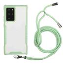 For Samsung Galaxy Note20 Acrylic + Color TPU Shockproof Case with Neck Lanyard(Avocado) - 1
