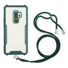 For Samsung Galaxy S9 Acrylic + Color TPU Shockproof Case with Neck Lanyard(Dark Green) - 1