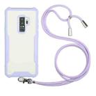 For Samsung Galaxy S9+ Acrylic + Color TPU Shockproof Case with Neck Lanyard(Purple) - 1