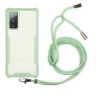 For Samsung Galaxy S20 Acrylic + Color TPU Shockproof Case with Neck Lanyard(Avocado) - 1