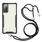 For Samsung Galaxy S20 Acrylic + Color TPU Shockproof Case with Neck Lanyard(Black) - 1