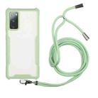 For Samsung Galaxy S20 FE Acrylic + Color TPU Shockproof Case with Neck Lanyard(Avocado) - 1