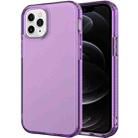 Shockproof Transparent Protective Case For iPhone 12 / 12 Pro(Purple) - 1