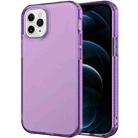 Shockproof Transparent Protective Case For iPhone 12 Pro Max(Purple) - 1
