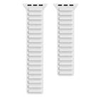 Silicone Magnetic Chain Watch Band For Apple Watch Series 7 41mm / 6 & SE & 5 & 4 40mm / 3 & 2 & 1 38mm(White) - 1