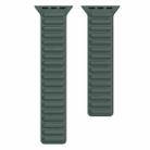 Silicone Magnetic Chain Watch Band For Apple Watch Series 8&7 45mm / SE 2&6&SE&5&4 44mm / 3&2&1 42mm(Olive Green) - 1