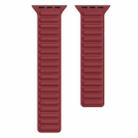 Silicone Magnetic Chain Watch Band For Apple Watch Series 7 45mm / 6 & SE & 5 & 4 44mm / 3 & 2 & 1 42mm(Wine Red) - 1