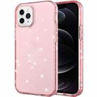 Transparent Glitter Powder Protective Case For iPhone 12 / 12 Pro(Pink) - 1