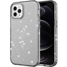 Transparent Glitter Powder Protective Case For iPhone 12 / 12 Pro(Black) - 1