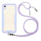 For vivo S1 (Indian Version) / iQOO Neo Acrylic + Color TPU Shockproof Case with Neck Lanyard(Purple) - 1