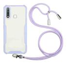 For vivo U3 / Y19 Acrylic + Color TPU Shockproof Case with Neck Lanyard(Purple) - 1