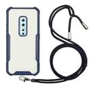 For vivo V17 Pro Acrylic + Color TPU Shockproof Case with Neck Lanyard(Dark Blue) - 1